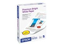 Epson Premium Bright White Inkjet Paper, 108 ISO Brightness, Letter Size, 500 Sheets (S041586)