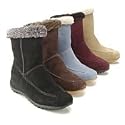 Studio Brilliant&reg; Suede Waterproof Ankle Boot with Faux Fur Trim (Burgundy, Sz. 7.5M)