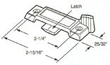 8 Pack of F2533 WH SLIM WINDOW SASH LOCK