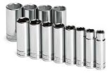 Wire Strippers: 1/2 In Drive 6 Pt Deep Fractional Socket Set - 12-Pc