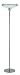 Contemporary Dome Collection Polished Steel Frosted Glass Floor Lamp