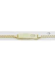 14kt Yellow Gold 6" Baby & Child ID Bracelet - BID27-6
