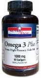 NutraSense Omega 3 Plus High Potency Fish Oil 1000mg, 60ct. Softgels