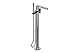 Graff G-6654-LM45N-BNi-T - Phase Floor-Mounted Tub Filler - Trim Only - Brushed Nickel Finish