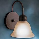 Kichler Curves Wall Sconces Wall Sconce (1 Bulb) Tannery Bronze