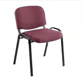 Oakmont Fabric Stackable Chair -- Burgundy