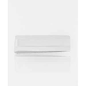 Sterling Silver Column Money Clip Black in Fancy Gift Box with Free Shipping