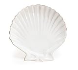 Set Of 4 Sanibel Sands Clam Shell Shaped Plates Beach And Seashore Decor