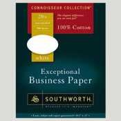 Southworth 31-124-10 Connoisseur Collection Business Paper, 8-1/2x11, 24-lb., White, 500 Sheets/box