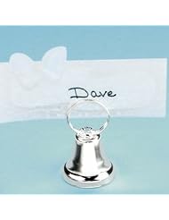 Lot of 12 Silver Bell Place Card Holders Wedding Favors by Fun Express
