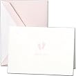 Pink Baby Footprints Thank You Notes