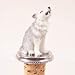 Wolf Bottle Stopper - Gray