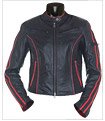 Womens Leather Motorcycle Jackets Vented Jacket LJ235