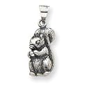 Sterling Silver Antiqued Squirrel Charm