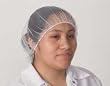 Industrial Grade 1TTU6 Hairnet Cap, White, Polyester, 18 In, PK 100