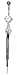 Cluster with Long Chains Belly Button Ring
