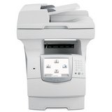 Lexmark X644e MFP - Multifunction ( fax / copier / printer / scanner ) - B/W - laser - copying (up to): 50 ppm - printing (up to): 50 ppm - 600 sheets - 33.6 Kbps - USB, 10/100 Base-TX - government GSA