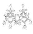 Sterling Silver CZ Chandelier Earrings