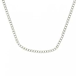 New Sterling Silver Cuban Link Necklace Length 18IN