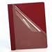 Oxford 58811 Clear Front Report Covers, 2-Prong, Red, Coated Back Cover, 25/box