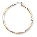 14k and Rhodium Diamond-Cut 2.5mm Twisted Hoop Earrings