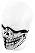 Black Neoprene Half Face Mask for Bikers, Skiers etc - Grinning Skull Design