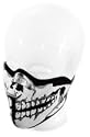 Black Neoprene Half Face Mask for Bikers, Skiers etc - Grinning Skull Design