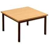 Brand New. Trexus Reception Coffee Table Traditional Metal and Wooden Top W610xD610xH385mm Light Oak