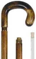 Luxury Chunky Crook Handle Cane with Concealed Flask