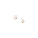 14K Yellow Gold 3 MM Opal Children's Earring Studs