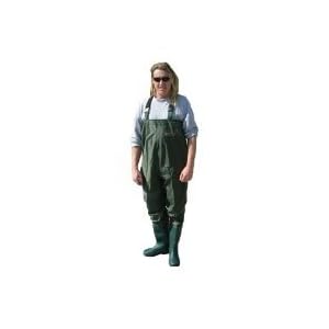 Wellington Boots + Nylon Chest Fishing Waders Sz 7