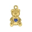 Bear Charm with Sapphire Birthstone