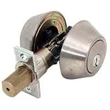 Double Cylinder Deadbolt, Stainless Steel (3 pack)
