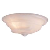 Monte Carlo Fans MC122 Serpent Bowl Light Kit with White Faux Alabaster Glass White Faux Alabaster