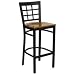 HERCULES Black Window Back Metal Bar Stool with Cherry Wood Seat - XU-DG6R7BWIN-BAR-CHYW-GG