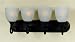 Tools & Hardware : Francesca 4 Light Vanity with Oil rubbed Bronze finish and Alabaster glass