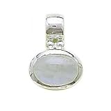 Oval Rainbow Moonstone Pendant