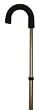 PCP Aluminum Adjustable Cane with Medium Crook Handle, Bronze