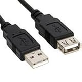 Electronics : USB Extension Cable - Type A Male to Type A Female, USB 2.0, Black 1m by Accessory-Shop