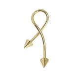 Twisted Titanium Industrial Barbell Spike Beads
