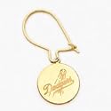 14K Los Angeles Dodgers Dodgers On Disc Wire Earrings