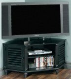 Svnnh Crnr 2-dr Wd Scrn Tv Stn 21.5"x48"wx20"d Antique Black