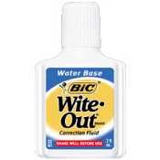 Wite Out&reg Water Based Low Odor Correction Fluid, .7 Oz., White (BICWOFWB12WE) Category: Correction Fluids and Pens