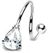 Body Accentzâ„¢ Belly Button Ring Navel Spiral Teardrop Body Jewelry Dangle 14 Gauge HO305 Body Accentzâ„¢ Belly Button Ring Navel Spiral Teardrop Body Jewelry Dangle 14 Gauge HO305