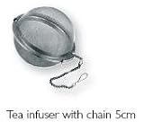 from n/a MESH TEA BALL INFUSER ON CHAIN - 5CM - STAINLESS STEE
