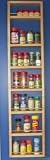 Solid Wood On the wall Spice Rack (SR-372), 2.5D, 72H, multiple finish colors