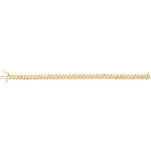 Genuine IceCarats Designer Jewelry Gift 14K Yellow Gold Diamond Bracelet