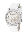MICHAEL Michael Kors Watch, Women's Chronograph White Leather Strap MK5049