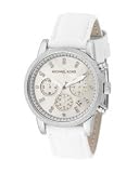 MICHAEL Michael Kors Watch, Women's Chronograph White Leather Strap MK5049