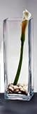 LARGE SQUARE CRYSTAL VASE